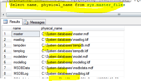 How to move system databases sql server